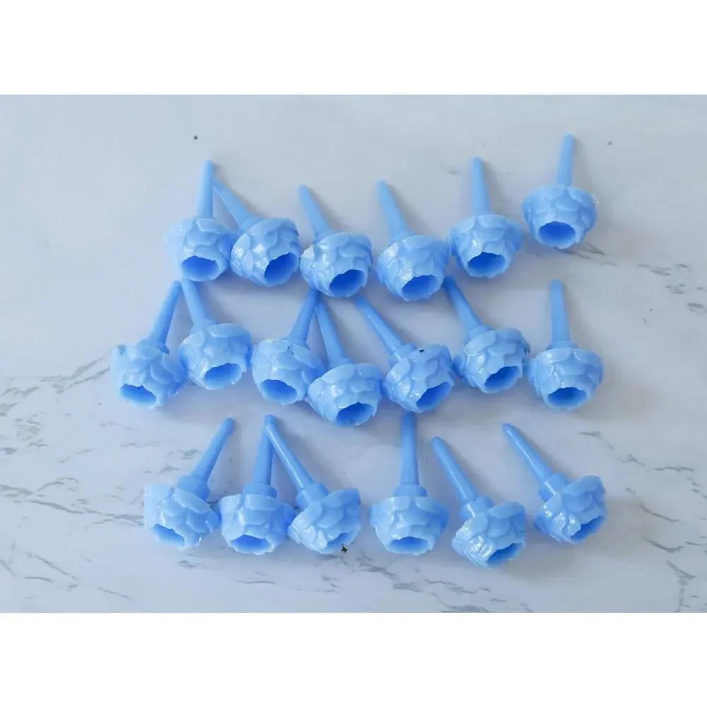 VTG Set of 14 Floral Cake Toppers Candle Holders Retro MCM Party Birthday Decor